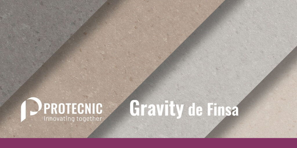 cantos de PVC para la colección gravity de finsa
