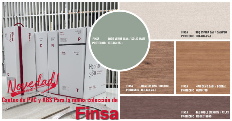 Muestrario de tableros melamínicos FINSA Design 2025