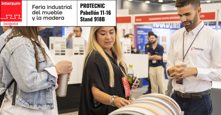 Tapacantos decorativos expuestos en Interzum Bogotá 2026