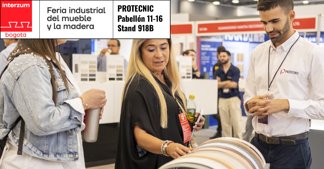 Tapacantos decorativos expuestos en Interzum Bogotá 2026